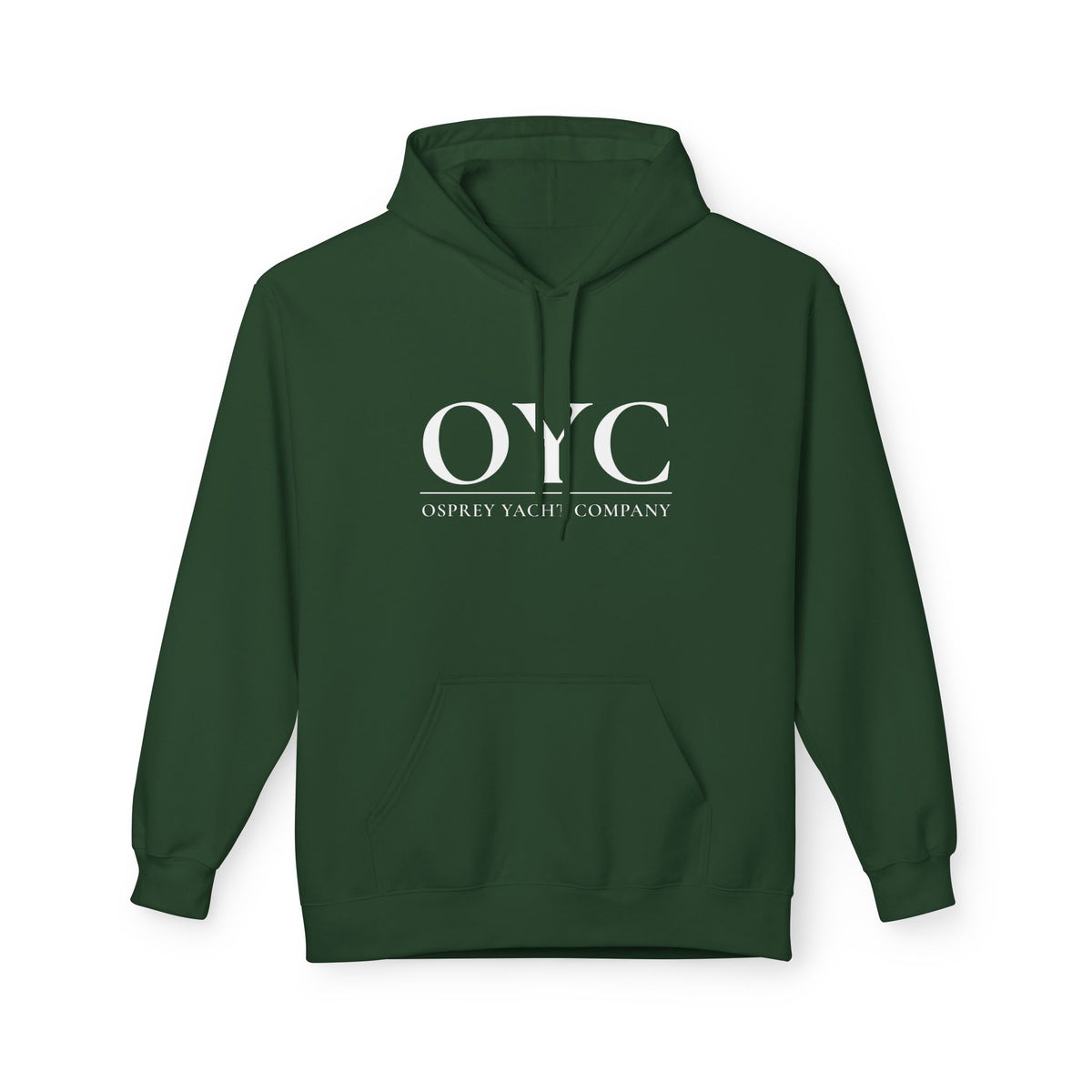 OYC Logo Hoodie — Orange Streetwear Pullover with Back Tiger Graphic