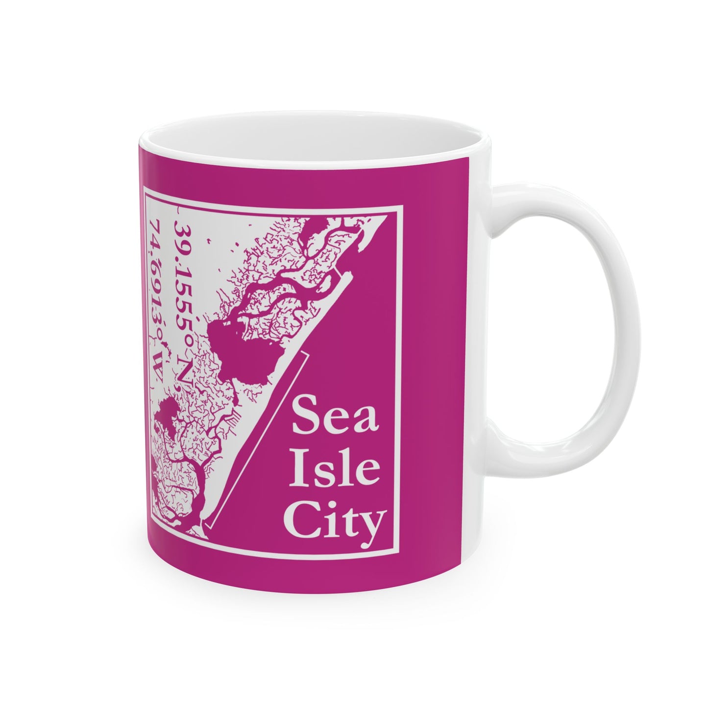 Coordinates Coffee Mug — Personalized City Latitude & Longitude Ceramic Mug (11oz, 15oz)