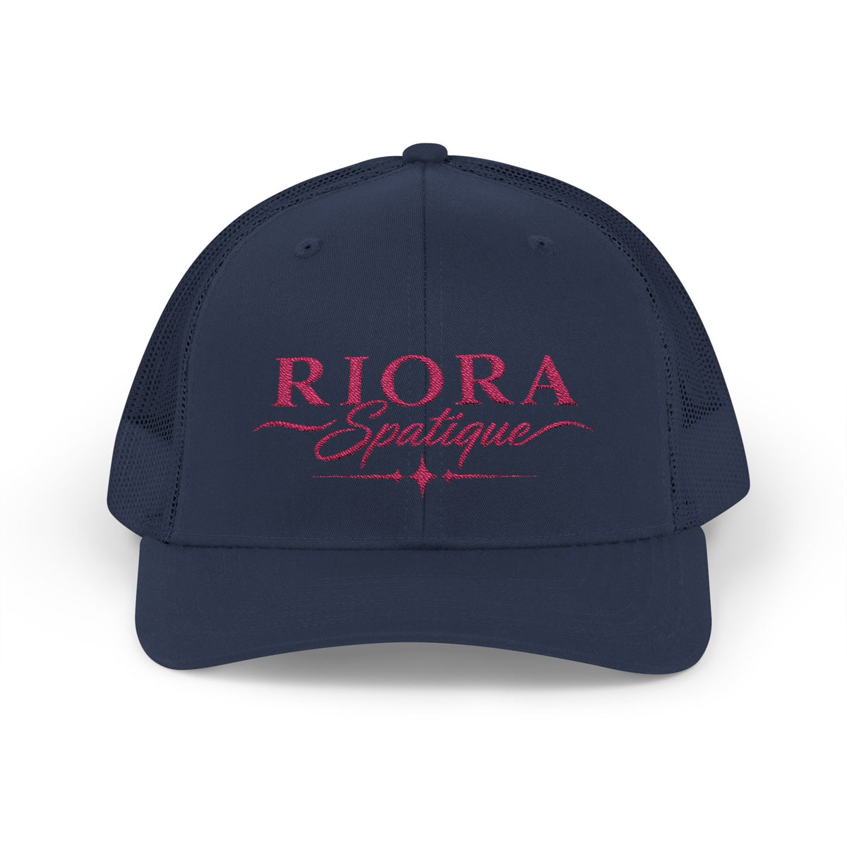 Riora Spatiques Pink Glitter Embroidered Trucker Cap