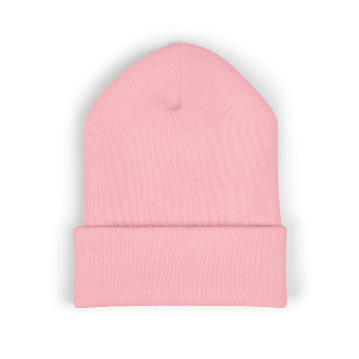 Embroidered 'Riora Boutique' Classic Cuffed Beanie - Pink Logo Knit Hat
