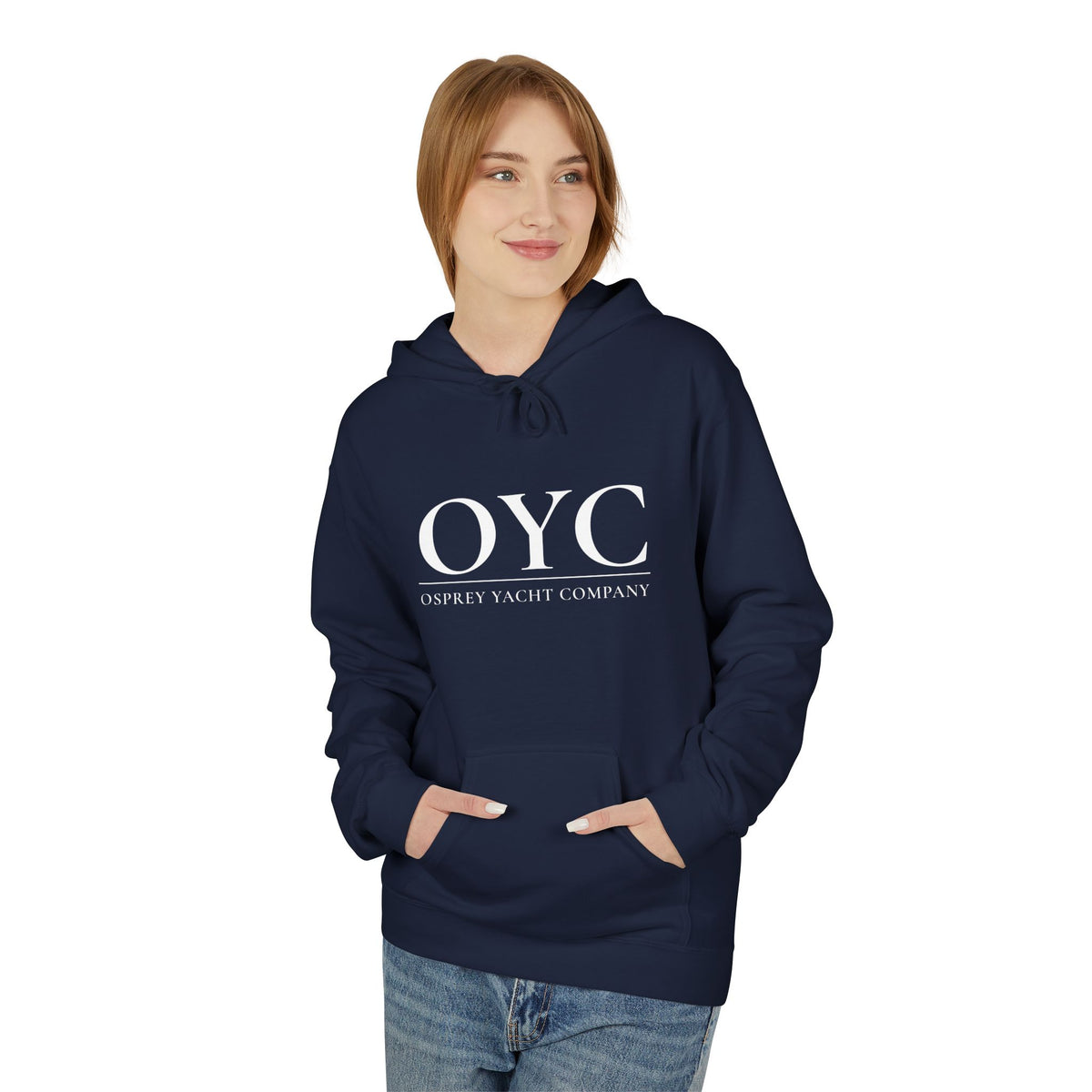 OYC Logo Hoodie — Orange Streetwear Pullover with Back Tiger Graphic