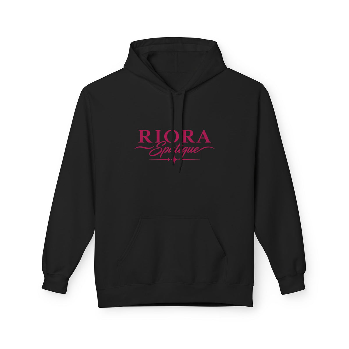 Riora Boutique Logo Hoodie — Stylish Branded Black Pullover