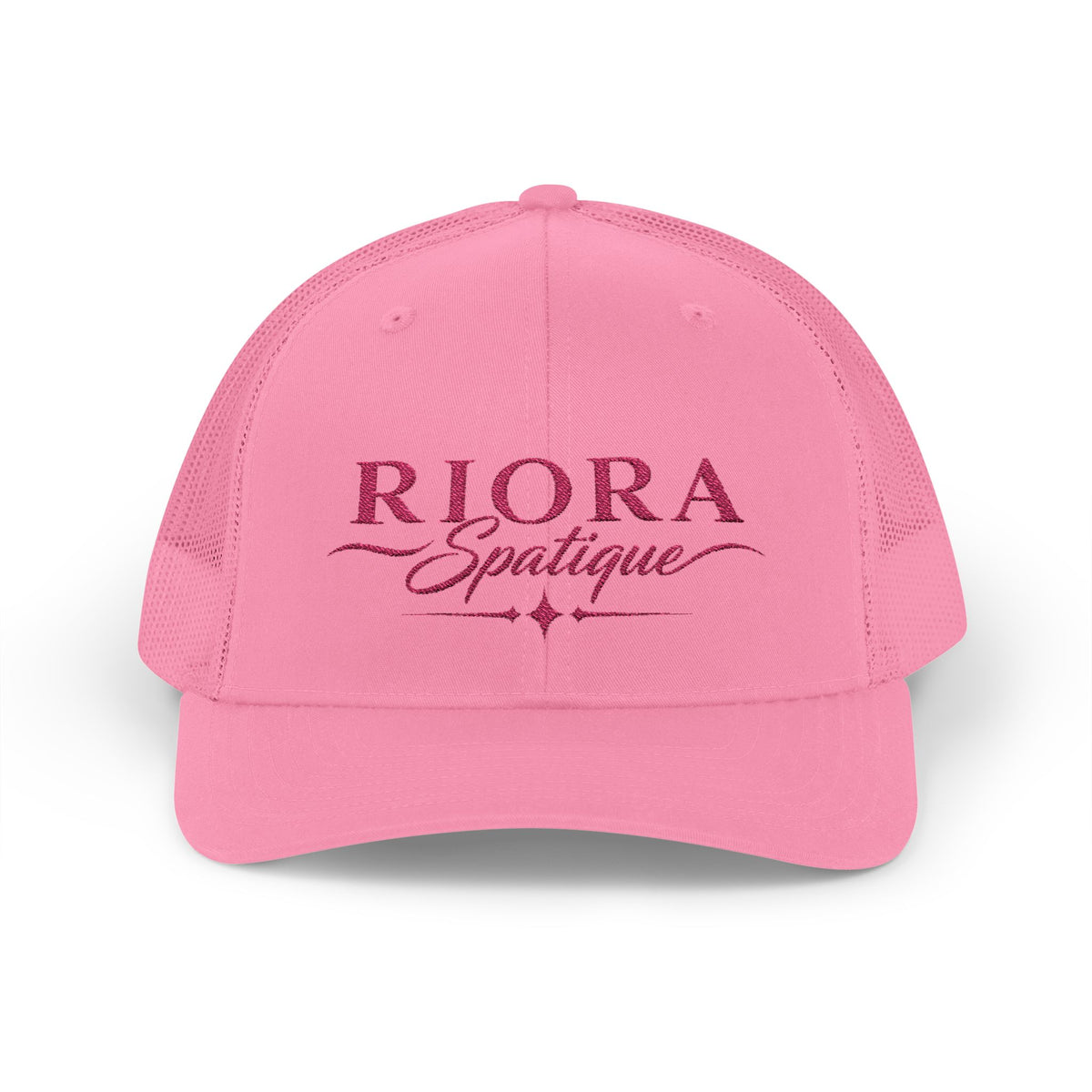Riora Spatiques Pink Glitter Embroidered Trucker Cap