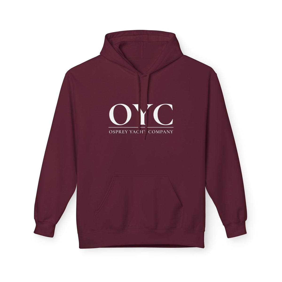OYC Logo Hoodie — Orange Streetwear Pullover with Back Tiger Graphic