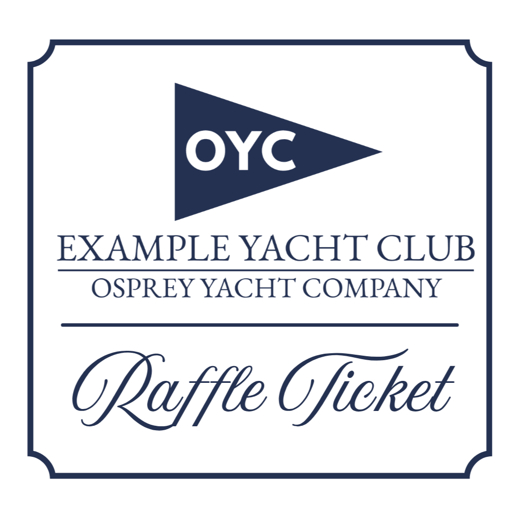 Example Yacht Club Raffle Ticket